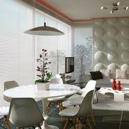 Attractive combination of living and dining room