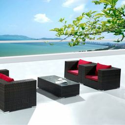 Balcony furniture rattan – cool designer ideas