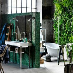 Bathroom design with flowers and plants – original ideas spring