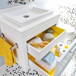 Bathroom with extra storage space