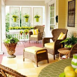 Beautiful, colorful porch ideas – cozy sitting area