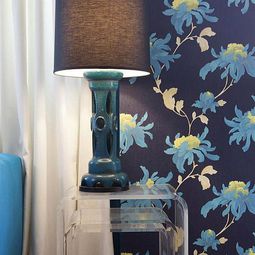 Blue color palette in vibrant interior design – chic, relaxing atmosphere at home