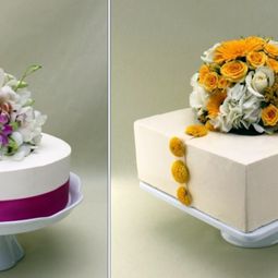 Cheap two-tiered wedding cakes