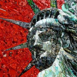 Contemporary art from recycled materials by Jane Perkins