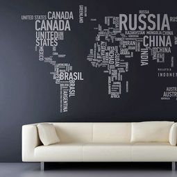 Create creative wall design with letters and writings