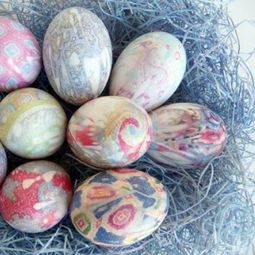 Creative Easter eggs decoration of silk