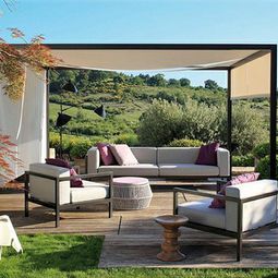 Decoration in the outdoor area with canopy – great idea