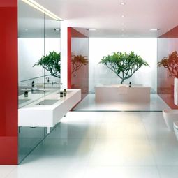 Design with Color: When to use red in the bathroom?