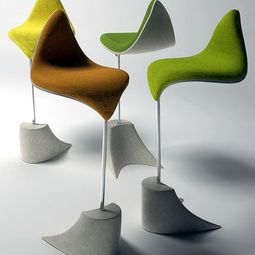 Designer furniture – chairs standing "The Leaf" – inspired by nature