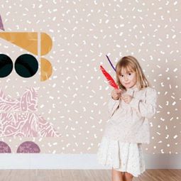 Designer wallpaper in the nursery