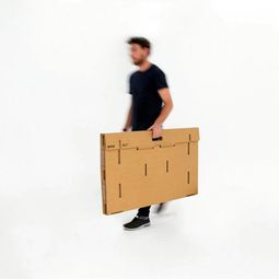 Exceptional furniture -Ausgefallener table made of cardboard paper