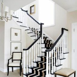 Fabulous staircase rugs bring color