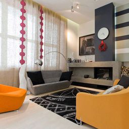 Fun living room design with modern flair