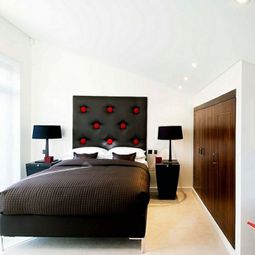 Gorgeous interior design ideas in Red-Black-White