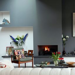 Gray as trendy color for the wall design