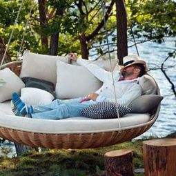 Hanging Swing deck rest for luxurious lounging