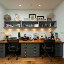 Home Office Design for two persons – Share you get your work space while keeping your marriage