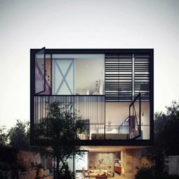 Innovative glass box house