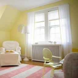 Inspiring Yellow and Pink interior elements in the baby room