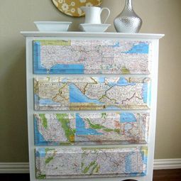 Interior decoration with Maps – 25 Ideas for Self-Design