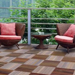 Lay patio and balcony with wooden tiles – Use wood tiles for flooring