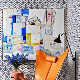 Living room wall design ideas – cool examples of wallpaper pattern