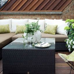 Lounge garden furniture in a minimalist style