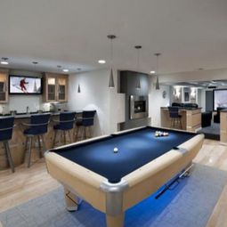 Make the living room or play area in the basement – cool ideas