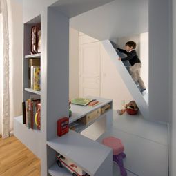 Minimalist Kids Room Design by H2O Architects