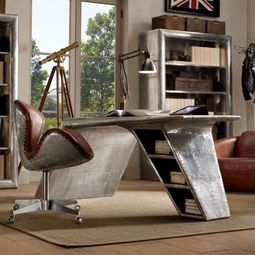 Modern airplane wing desk from Restoration Hardware