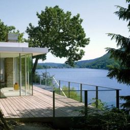 Modern mountain hut in Germany offers beautiful lake views