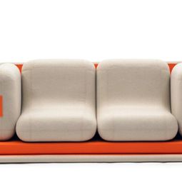 Orange Designer Sofa by Matali Crasset – modern style from France