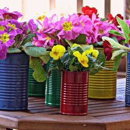 Original flowerpots from discarded objects