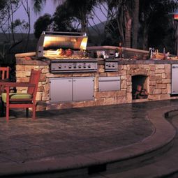 Outdoor kitchen with BBQ