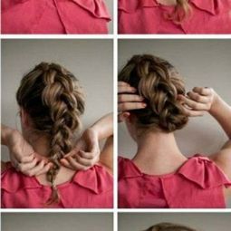 Quick and easy going DIY trendy hairstyles