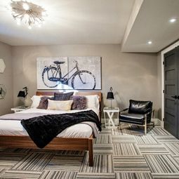 Setting Cozy bedroom in the basement