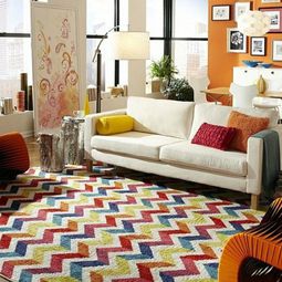 Smart application of Chevron patterns in the living room