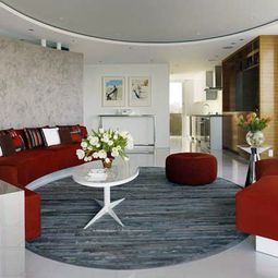 The circular living room design for the modern home