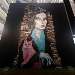 Whimsical paintings from books by Mike Stilkey