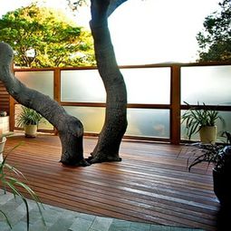 Wood tiling – wooden floor on the balcony