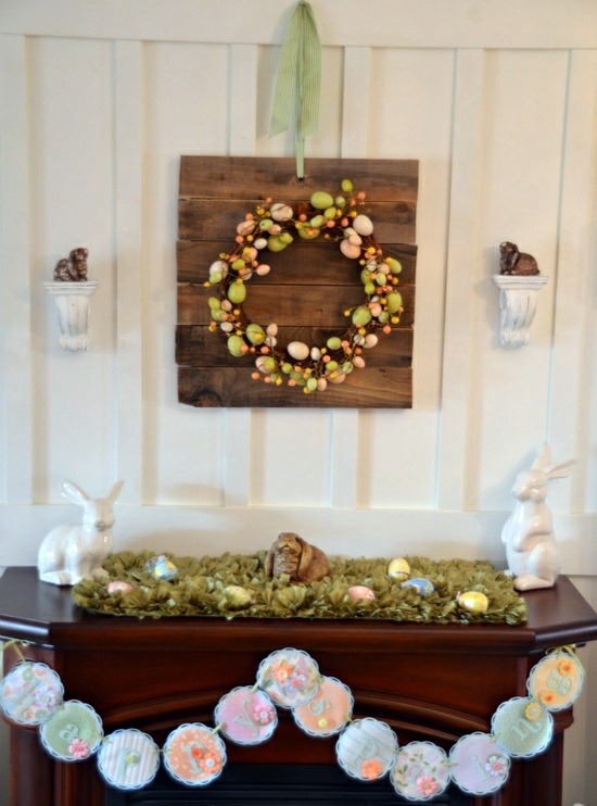 32 stylish deco ideas for Easter – Adorn the mantel!