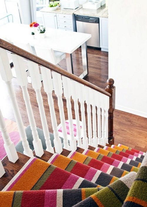 35 cool stair rugs to make your life safer | Interior Design Ideas