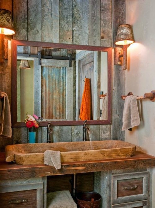 35 Rustic bathroom design ideas – Rural Barn Outfit