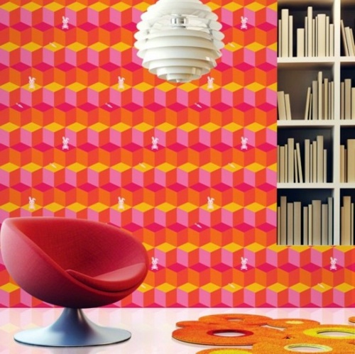 Colorful wallpaper for children's rooms by Allison Krongard