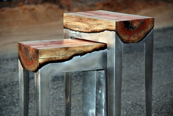 Cool furniture from wood and metal of Hilla Shamia