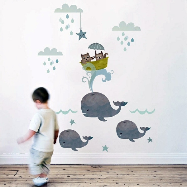 Creative wall design with nursery wall decals