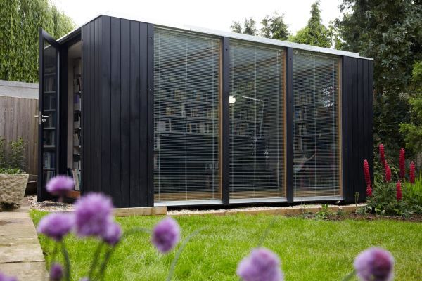Cube Garden House serves as a home library