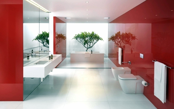 Design with Color: When to use red in the bathroom?
