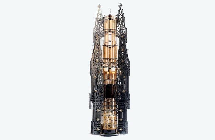 Designer coffee maker in the form of a Gothic cathedral