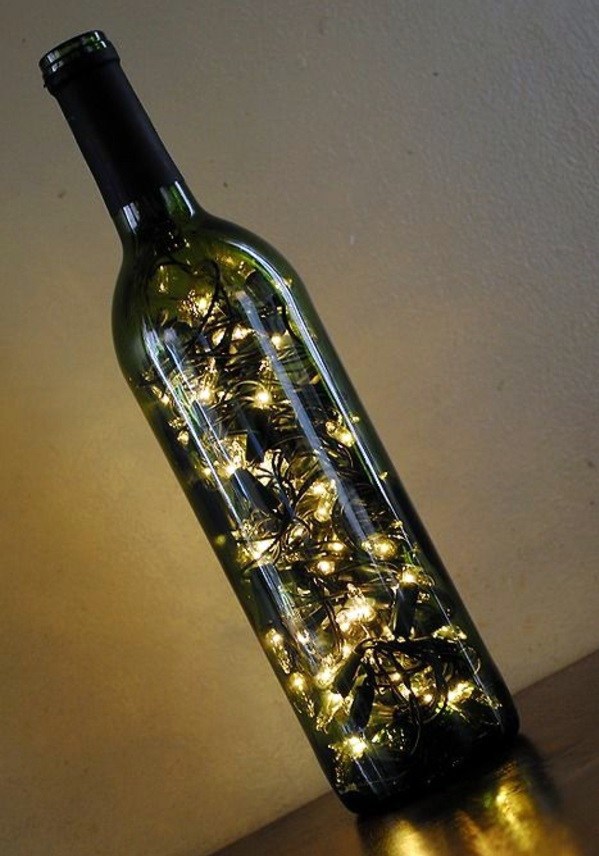 DIY Lamp from Wine Bottles – creative decorating ideas